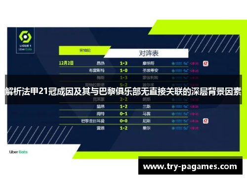 解析法甲21冠成因及其与巴黎俱乐部无直接关联的深层背景因素 解析法甲21冠成因及其与巴黎俱乐部无直接关联的深层背景因素